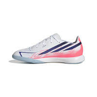 adidas F50 Hyperfast League Chaussures de Foot en Salle (IN) Enfants Blanc Mauve Rose