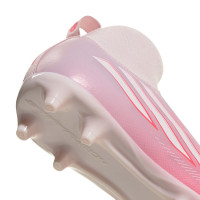 adidas F50 Sparkfusion League Gras / Kunstgras Voetbalschoenen (MG) Kids Roze Wit