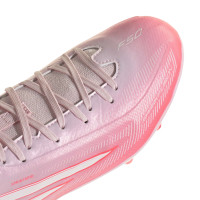 adidas F50 Sparkfusion League Gras / Kunstgras Voetbalschoenen (MG) Kids Roze Wit