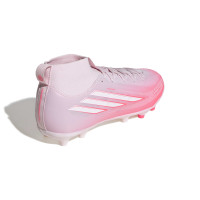 adidas F50 Sparkfusion League Gras / Kunstgras Voetbalschoenen (MG) Kids Roze Wit