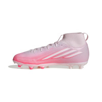 adidas F50 Sparkfusion League Gras / Kunstgras Voetbalschoenen (MG) Kids Roze Wit