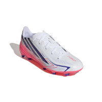 adidas F50 Hyperfast League Gras Voetbalschoenen (FG) Kids Wit Paars Roze