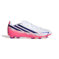 adidas F50 Hyperfast League Gras Voetbalschoenen (FG) Kids Wit Paars Roze