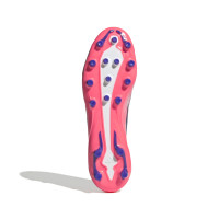 adidas F50 Hyperfast League Veterloze Kunstgras Voetbalschoenen (AG) Wit Paars Roze