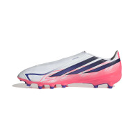 adidas F50 Hyperfast League Veterloze Kunstgras Voetbalschoenen (AG) Wit Paars Roze