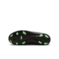 Nike Phantom 6 Low Club Gras / Kunstgras Voetbalschoenen (MG) Kids Zwart Felgroen