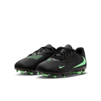 Nike Phantom 6 Low Club Gras / Kunstgras Voetbalschoenen (MG) Kids Zwart Felgroen