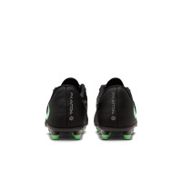 Nike Phantom 6 Low Club Gras / Kunstgras Voetbalschoenen (MG) Kids Zwart Felgroen