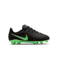 Nike Tiempo Maestro Club Gazon Naturel Artificiel Chaussures de Foot (MG) Enfants Noir Vert Vif Gris Argenté