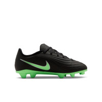 Nike Tiempo Maestro Club Gazon Naturel Artificiel Chaussures de Foot (MG) Enfants Noir Vert Vif Gris Argenté