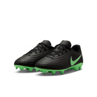 Nike Tiempo Maestro Club Gazon Naturel Artificiel Chaussures de Foot (MG) Enfants Noir Vert Vif Gris Argenté
