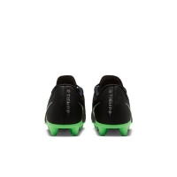 Nike Tiempo Maestro Club Gazon Naturel Artificiel Chaussures de Foot (MG) Enfants Noir Vert Vif Gris Argenté