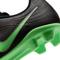 Nike Tiempo Maestro Club Gazon Naturel Artificiel Chaussures de Foot (MG) Enfants Noir Vert Vif Gris Argenté
