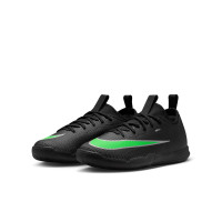 Nike Mercurial Vapor 17 Academy Chaussures de Foot en Salle (IN) Enfants Noir Vert Vif Gris Argenté