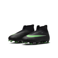 Nike Zoom Mercurial Superfly 11 Academy Gazon Naturel Artificiel Chaussures de Foot (MG) Enfants Noir Vert Vif Gris Argenté