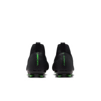 Nike Zoom Mercurial Superfly 11 Academy Gazon Naturel Artificiel Chaussures de Foot (MG) Enfants Noir Vert Vif Gris Argenté