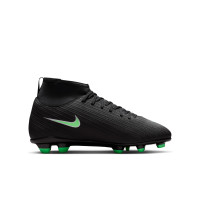 Nike Zoom Mercurial Superfly 11 Club Gazon Naturel Artificiel Chaussures de Foot (MG) Enfants Noir Vert Vif Gris Argenté