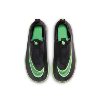 Nike Mercurial Vapor 17 Club Flex Chaussures de Foot en Salle (IN) Enfants Noir Vert Vif Gris Argenté