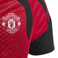 Kit d'entraînement adidas Manchester United 2026-2027 pour Enfants, rouge, noir et blanc