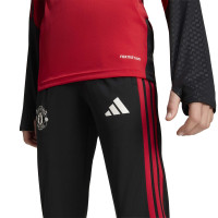 adidas Manchester United Trainingspak 1/4-Zip 2026-2027 Kids Rood Zwart Wit