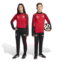 adidas Manchester United Trainingsbroek 2026-2027 Kids Zwart Rood Wit