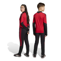 adidas Manchester United Trainingsbroek 2026-2027 Kids Zwart Rood Wit