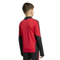 adidas Manchester United Trainingspak 1/4-Zip 2026-2027 Kids Rood Zwart Wit