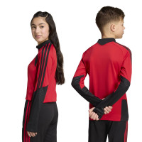 adidas Manchester United Trainingstrui 1/4-Zip 2026-2027 Kids Rood Zwart Wit
