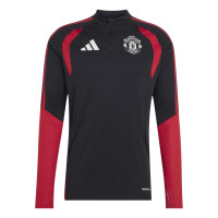 adidas Manchester United Trainingspak 1/4-Zip 2026-2027 Zwart Rood Wit
