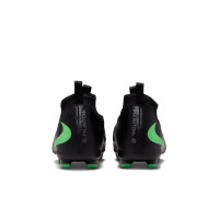 Nike Phantom 6 High Academy Gazon Naturel Artificiel Chaussures de Foot (MG) Enfants Noir Vert Vif
