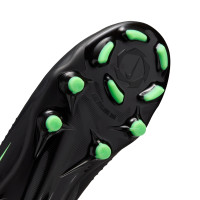 Nike Phantom 6 High Academy Gazon Naturel Artificiel Chaussures de Foot (MG) Enfants Noir Vert Vif