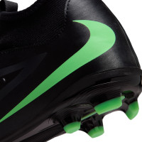 Nike Phantom 6 High Academy Gazon Naturel Artificiel Chaussures de Foot (MG) Enfants Noir Vert Vif