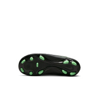 Nike Phantom 6 Low Club Gazon Naturel Artificiel Chaussures de Foot (MG) Tout-Petits Noir Vert Vif