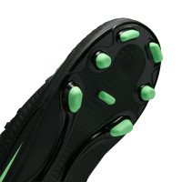 Nike Phantom 6 Low Club Gazon Naturel Artificiel Chaussures de Foot (MG) Tout-Petits Noir Vert Vif