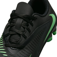 Nike Phantom 6 Low Club Gazon Naturel Artificiel Chaussures de Foot (MG) Tout-Petits Noir Vert Vif