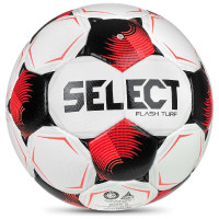 Select Flash Turf V26 Ballon de Foot Taille 5 Blanc Noir Rouge Vif
