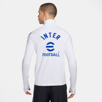 Pull Haut d'Entraînement Nike Inter Milan Strike 1/4-Zip 2026-2027 Blanc Bleu Foncé
