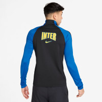 Pull Haut d'Entraînement Nike Inter Milan Strike 1/4-Zip 2026-2027 Noir Bleu Doré Jaune
