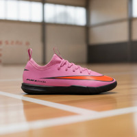 Nike Zoom Mercurial Vapor 16 Academy Chaussures de Foot en Salle (IN) Enfants Rose Rouge Vif Bleu Clair