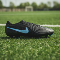 Nike Tiempo Maestro Elite Crampons Vissés Chaussures de Foot (SG) Noir Bleu Clair