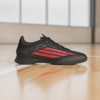 adidas F50 League Zaalvoetbalschoenen (IN) Zwart Rood Donkergrijs