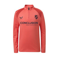 Castore FC Utrecht Trainingstrui 1/4-Zip 2026-2027 Kids Lichtrood Donkerrood