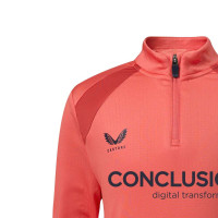 Castore FC Utrecht Trainingstrui 1/4-Zip 2026-2027 Kids Lichtrood Donkerrood