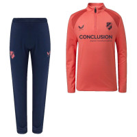 Castore FC Utrecht Trainingspak 1/4-Zip 2026-2027 Kids Lichtrood Donkerblauw