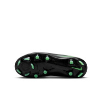 Nike Phantom 6 Low Pro Gazon Naturel Artificiel Chaussures de Foot (MG) Noir Vert Vif