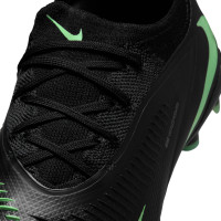 Nike Phantom 6 Low Pro Gazon Naturel Artificiel Chaussures de Foot (MG) Noir Vert Vif
