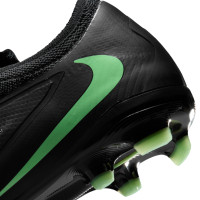Nike Phantom 6 Low Pro Gazon Naturel Artificiel Chaussures de Foot (MG) Noir Vert Vif