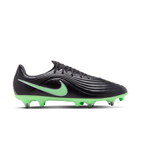 Nike Tiempo Maestro Academy Crampons Vissés Chaussures de Foot (SG) Anti-Clog Noir Vert Vif Gris Argenté
