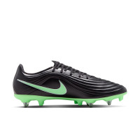 Nike Tiempo Maestro Academy Crampons Vissés Chaussures de Foot (SG) Anti-Clog Noir Vert Vif Gris Argenté