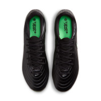 Nike Tiempo Maestro Academy Crampons Vissés Chaussures de Foot (SG) Anti-Clog Noir Vert Vif Gris Argenté